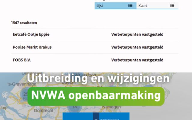 Uitbreiding en wijziging openbaarmaking NVWA per 1 juli 2025